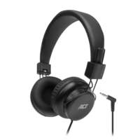 ACT AC9300 | On-Ear Bedraade 3,5mm Koptelefoon | Zwart