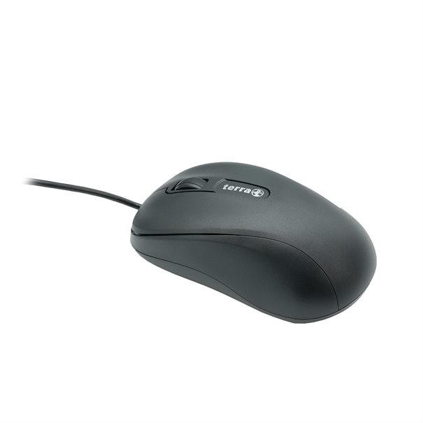 TERRA Mouse 1500 Corded USB black 3-Tasten, symmetrisch, kabelgebunden, 1,80m - Afbeelding 4